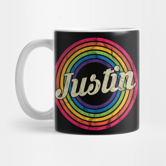 Justin - Retro Rainbow Faded-Style by MaydenArt